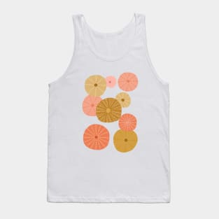 Sea Urchins in Gold + Coral Tank Top